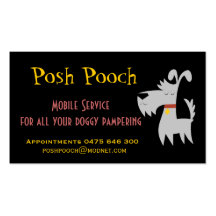 Dog grooming card business card template