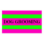 Dog Grooming Neon Green and Hot Pink Business Cards