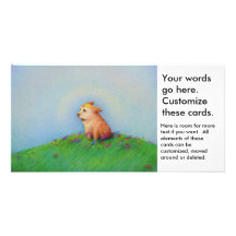 Dog grooming walker sitter trainer fun puppy art photo card template