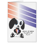 Dog Heart 4th of July Card