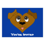 Dog Heart Face Personalized Invites