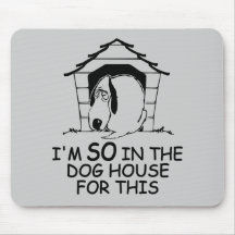 DOG HOUSE custom colour mousepad