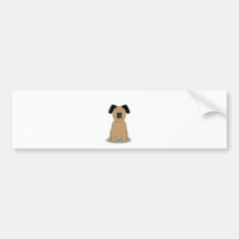 Dog illustration bumper sticker