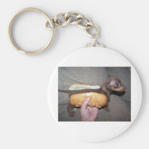 Dog in a Bun Key Chain