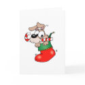 Dog in a sock cards
