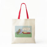 Dog in Therapy Cartoon Tote Bags
