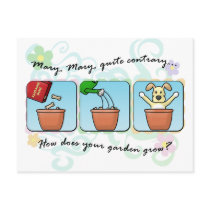 Dog Lover Garden Postcards