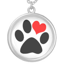 Dog Lover Paw Print Pendant