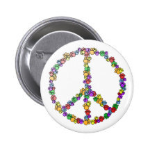 Dog Lover Peace Buttons