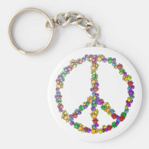 Dog Lover Peace Key Chains