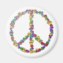 Dog Lover Peace Magnets