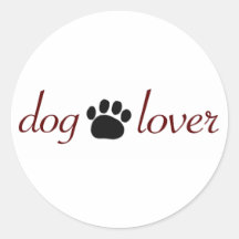 Dog Lover Round Sticker