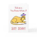 Dog Lovers Cartoon Get Well Greeting Card