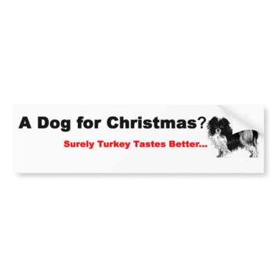 Dog Lovers Xmas Bumper Stickers by mattinblack