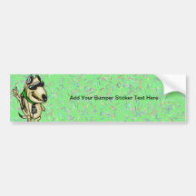 Dog Loves Music Bumper Sticker
