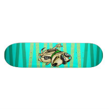 Dog Loves Music Custom Skateboard