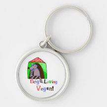 Dog Loving Vegan Key Chains