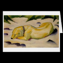 Dog Lying in the Snow - Franz Marc cards