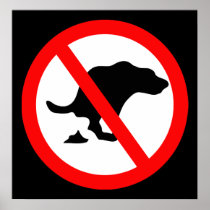 DOG NO  POOP ROAD SIGN