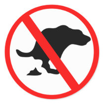 DOG NO  POOP ROAD SIGN
