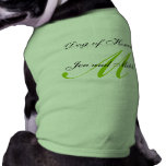 Dog of Honour Wedding Green Dog Shirt Medium pet clothing