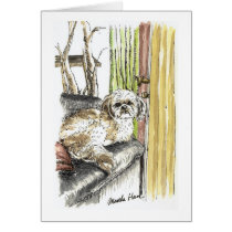 Dog on Couch Cards