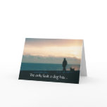 Dog On The Beach Sympathy Card