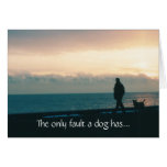 Dog On The Beach Sympathy Card