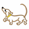 Dog Outline embroidered shirts