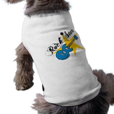 Dog & Owner Matching Rock Star Guitar Tees Doggie Tshirt by dogteesandmore