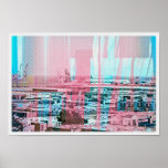 Dog patching Panorama in San francisco city posters