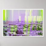 Dog patching Panorama in San francisco city posters