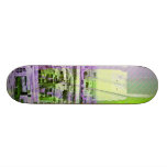 Dog patching Panorama in San francisco city skateboards