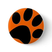 dog paw pinback button
