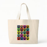 dog paw coloured canvas bags