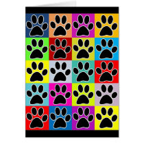 dog paw coloured