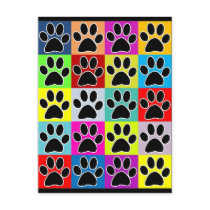 dog paw coloured