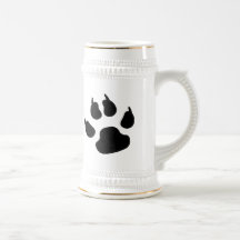 Dog Paw Print Coffee Mugs