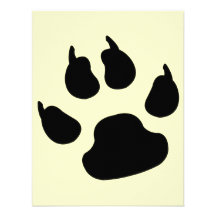Dog Paw Print Custom Invites
