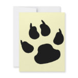 Dog Paw Print Custom Invites