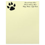 Dog Paw Print Custom Letterhead