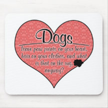 Dog Paw Prints Humour Mouse Pad