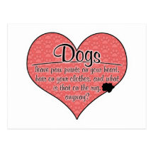 Dog Paw Prints Humour Postcards