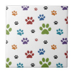 Dog Paw Prints Tile