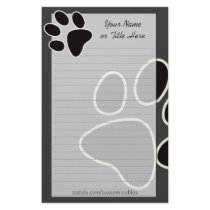 Dog Paw Stationery