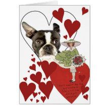 Dog Photo Vintage Valentine 1 Greeting Cards