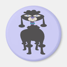 dog.poodle refrigerator magnet
