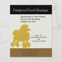 Dog Puppy Grooming Salon  Kennel  Day Care Personalized Flyer