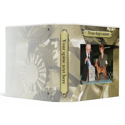 Dog Scrapbook, Gold 3 Ring Binders by DDGraphix