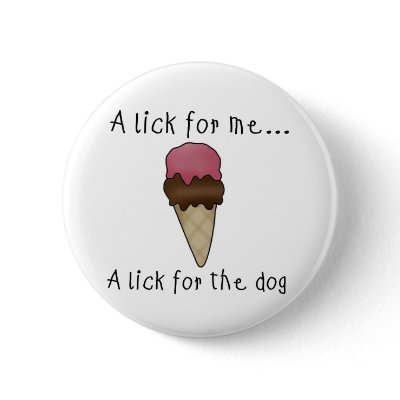 Dog Sharing Ice Cream Pin by toddlersplace